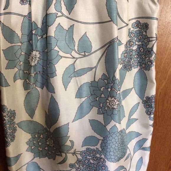 Dressbarn Women's Size 4 Blue Floral Sheath - Picture 3 of 5